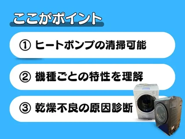 【ドラム式専門】乾燥不良でお悩みの方はお任せください◎ヒートポンプの清掃も可◎サービスの画像