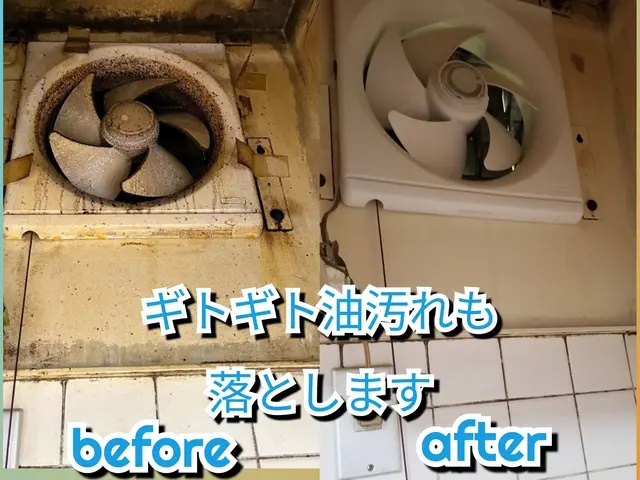 浴室、換気扇クリーニングセットでお得◎数種類の専用洗剤工具で嫌な汚れを落としますサービスの画像