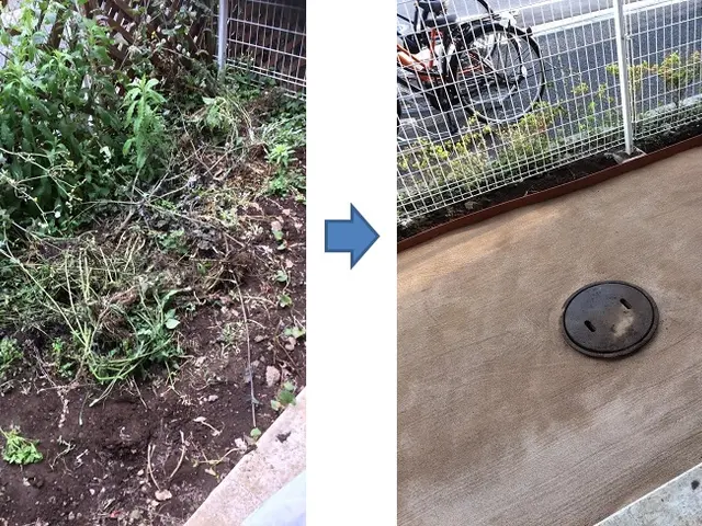 面倒な防草シートご用意もできます♪その後の砂利や人工芝等の搬入もお任せ下さい！サービスの画像