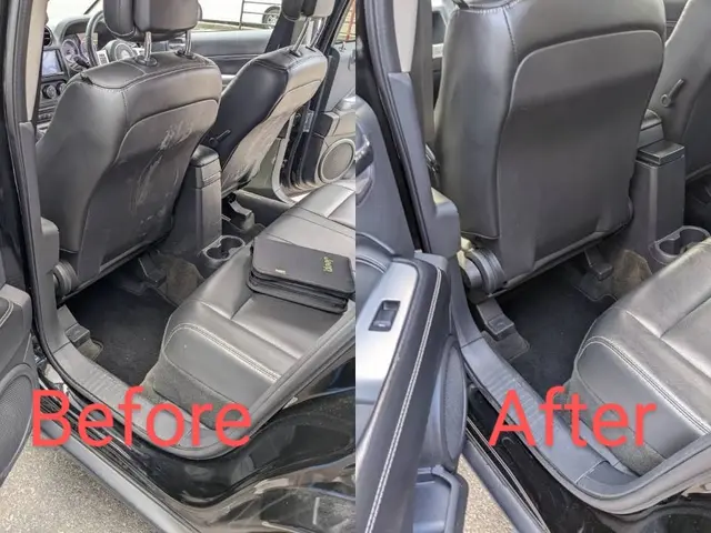 【革シート洗浄】ペット臭/カビ汚れ/汗尿/嘔吐イオンウォッシュで解決致します！！サービスの画像