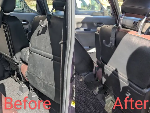 【革シート洗浄】ペット臭/カビ汚れ/汗尿/嘔吐イオンウォッシュで解決致します！！サービスの画像