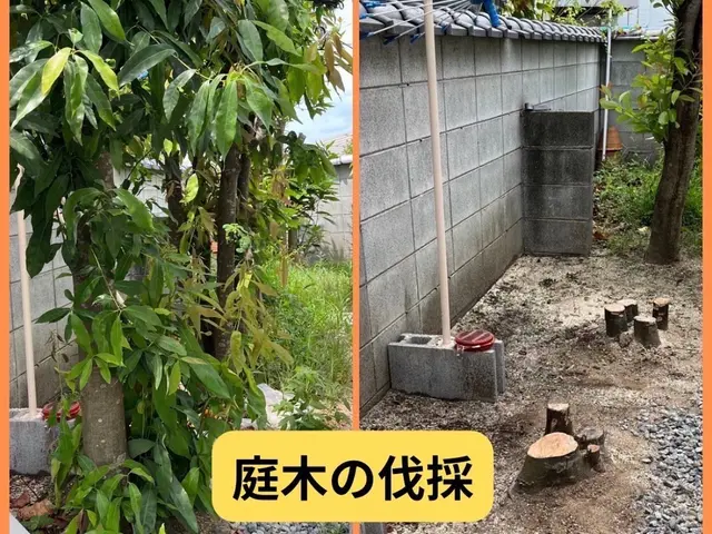 庭木1本から対応！伐採・抜根・処分までお任せください。サービスの画像