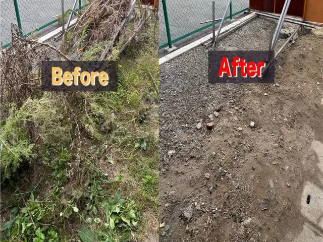 お庭スッキリ☆手作業で丁寧に綺麗に致します！サービスの画像