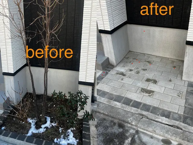 ★レンガ敷であなたのお庭が生まれ変わります★サービスの画像