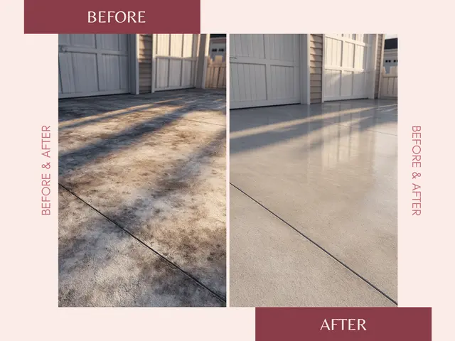 【追加料金一切なし】駐車場まるごと高圧洗浄｜黒ずみ・油汚れをスッキリ除去サービスの画像