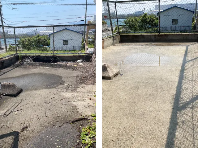 【駐車場まるごと高圧洗浄】 〜 頑固な汚れもすっきりキレイ 〜サービスの画像
