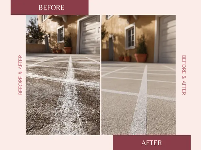 【追加料金一切なし】駐車場まるごと高圧洗浄｜黒ずみ・油汚れをスッキリ除去サービスの画像