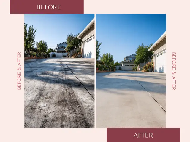 【追加料金一切なし】駐車場まるごと高圧洗浄｜黒ずみ・油汚れをスッキリ除去サービスの画像