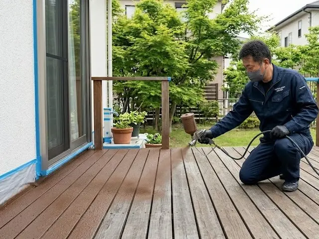 【遊べるデッキへ】滑り止め・耐傷性バツグン！ラプターライナー専門塗装サービスサービスの画像