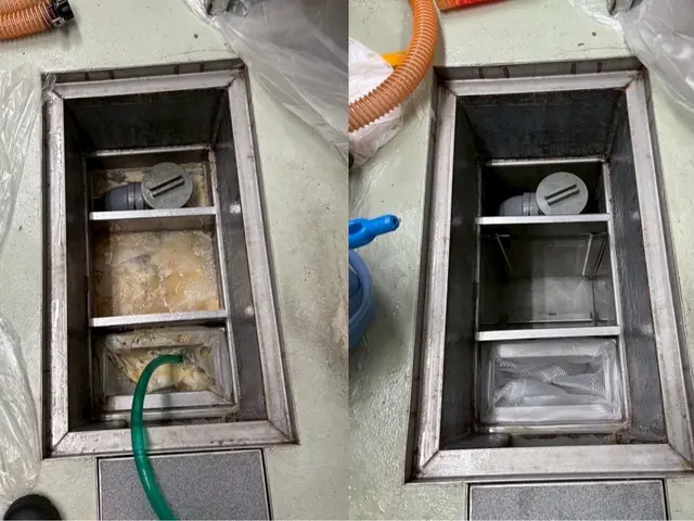 独自開発した洗剤を使ったグリストラップ清掃！定期清掃も対応サービスの画像