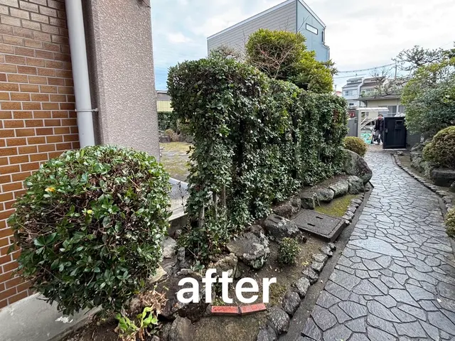 丁寧仕上げで見違える植込み・生垣へ！細部まで美しく、こだわり剪定いたします^_^サービスの画像