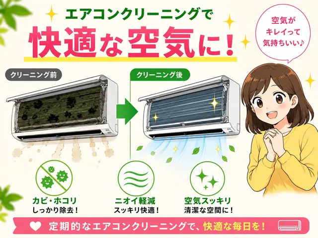 家族が深呼吸したくなるエアコンクリーニング！　その風、本当に吸って大丈夫ですか？サービスの画像