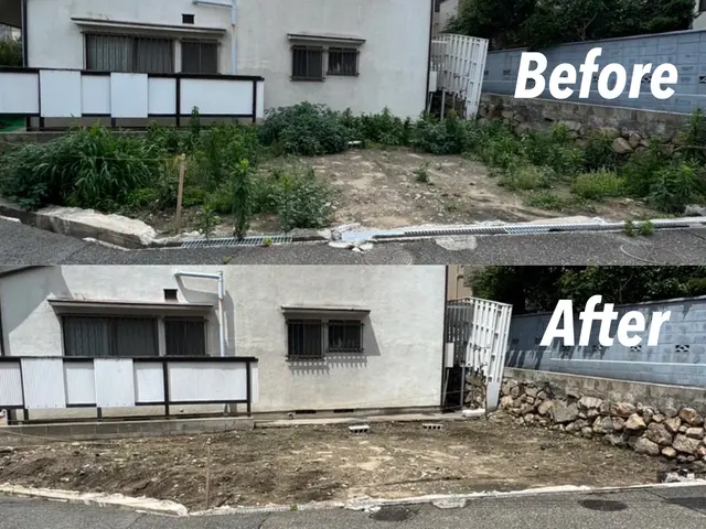 作業外注一切なし！経験豊富な職人が施工！お庭でお困りのことはお任せください！サービスの画像