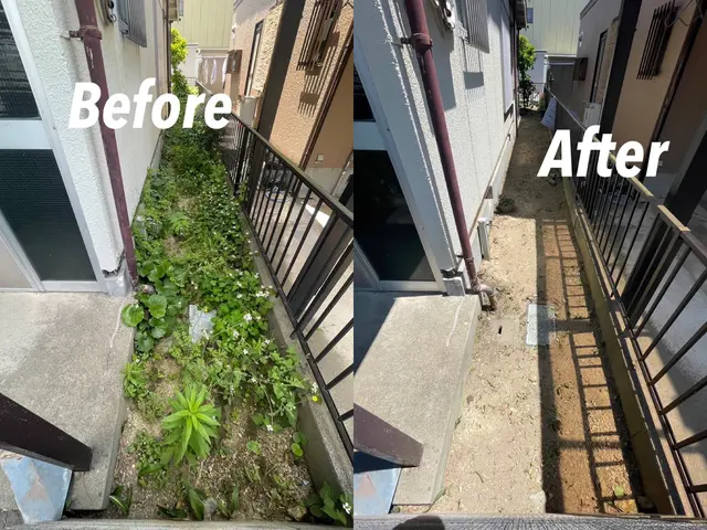 作業外注一切なし！経験豊富な職人が施工！お庭でお困りのことはお任せください！サービスの画像