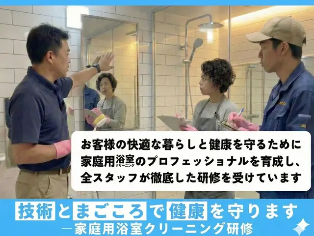 家族が毎日使う場所だから、安心説明と丁寧仕上げの浴室清掃サービスの画像