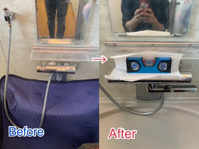 やさしさ施工！ 施工後の水漏れ確認はお客様と一緒に行います。サービスの画像