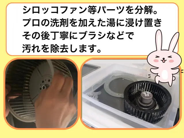 沖縄︎✿ハウスクリーニング士が分解洗浄！業務用の洗剤に付け置きし油を分解します！サービスの画像