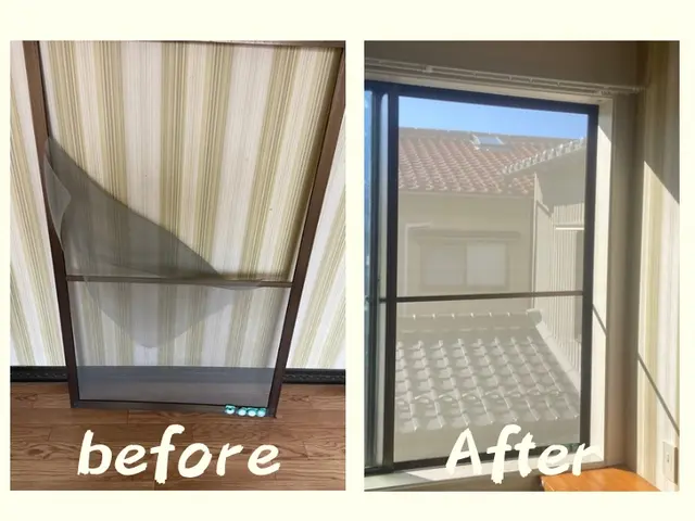 【持ち運び不要！】安心の満足保証付き 網戸貼り替え・張替えサービスサービスの画像