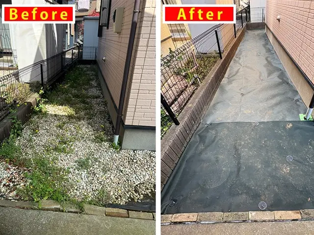 防草シート張り替えサービスの画像