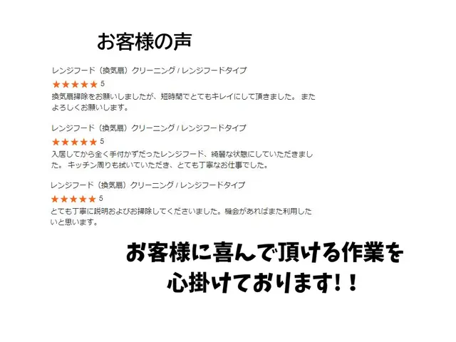 丁寧にな作業でお客様に安心と喜びを提供しております！サービスの画像