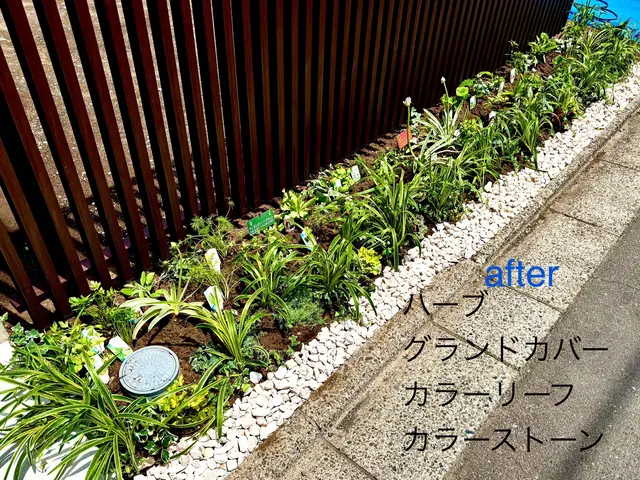 ☆花植え花壇作庭☆ガーデニングのプロによる施工！草花苗　土壌改良　材料費全て込みサービスの画像