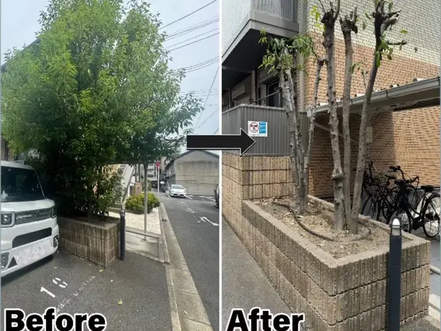 その庭大丈夫ですか？荒れた外構や伸び放題の樹木、プロが美しく整えます！見積無料！サービスの画像