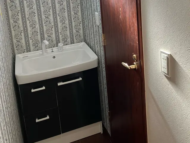 洗面化粧台交換します。サービスの画像