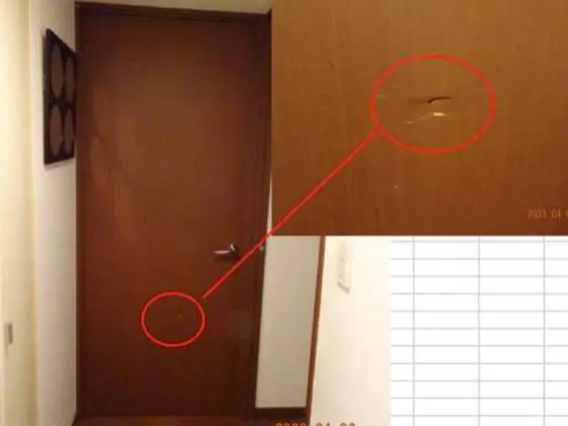 ★火災保険適用？★扉の穴を補修しシート一面貼りリペア★実質負担0円かも？★サービスの画像