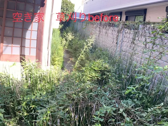 ◇空き家◇空き地◇お庭等　雑草でお困りの方、綺麗にいたしませんか。サービスの画像