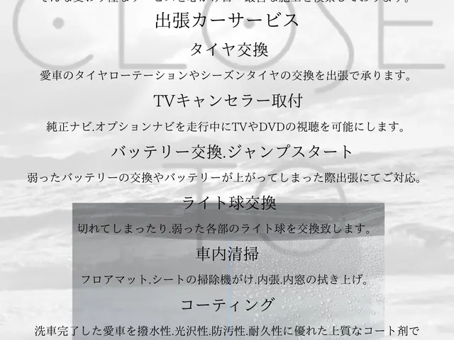 いつでもどこでも出張洗車にお伺い致します。水道、電気お借りしません。サービスの画像