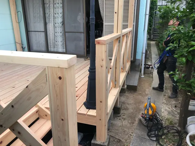 ウッドデッキ塗装、補修などお任せください‼︎サービスの画像