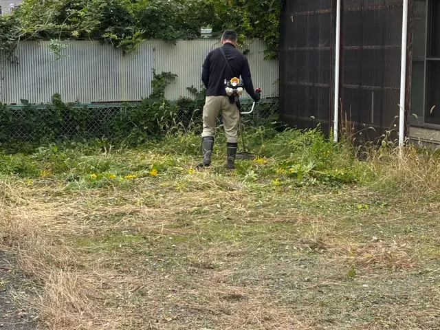 自分では出来ないお庭や空き地の草刈りお任せ下さい！サービスの画像