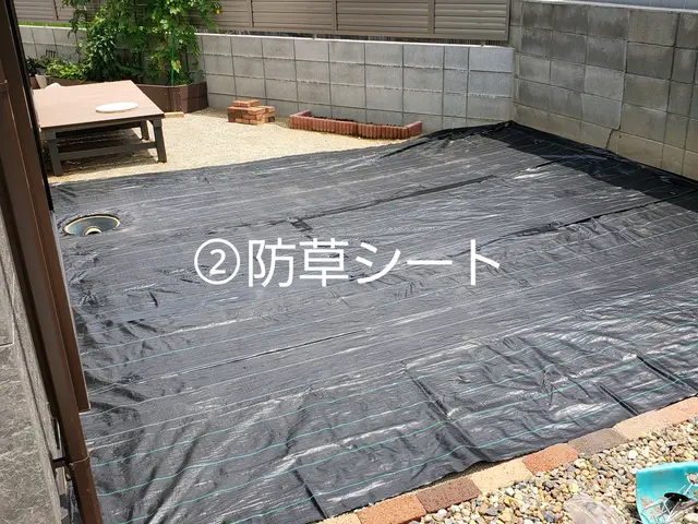 水勾配、きっちりとした整地します。サービスの画像