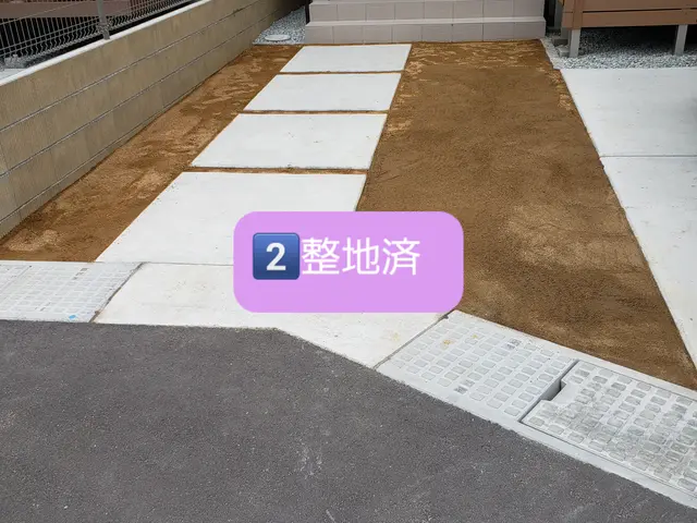 水勾配、きっちりとした整地します。サービスの画像