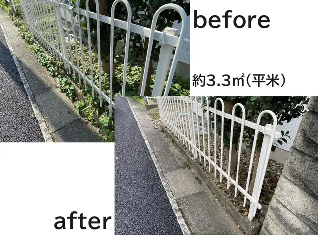 好評！11月以降になります◎雑草が無くなり気分スッキリ！手作業で確実に草むしりサービスの画像