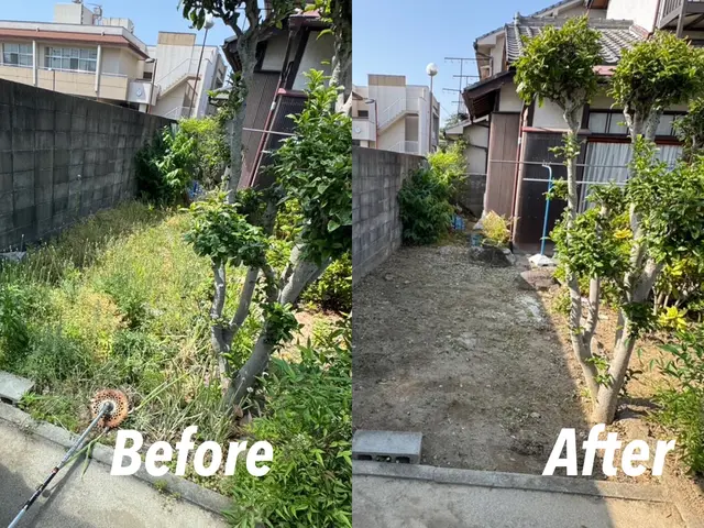 作業外注一切なし！経験豊富な職人が施工！お庭でお困りのことはお任せください！サービスの画像