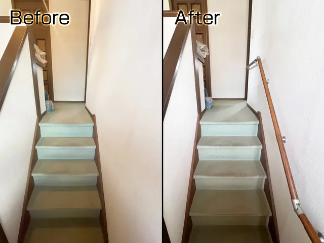 玄関やトイレなど、手すりの取り付け工事承ります。サービスの画像