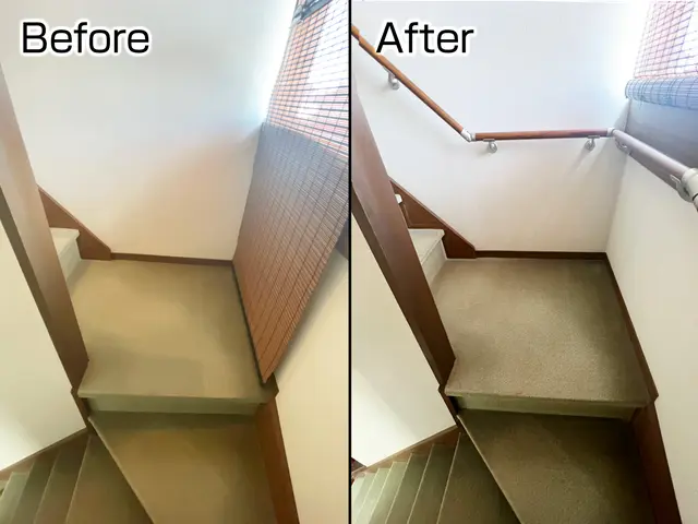 玄関やトイレなど、手すりの取り付け工事承ります。サービスの画像