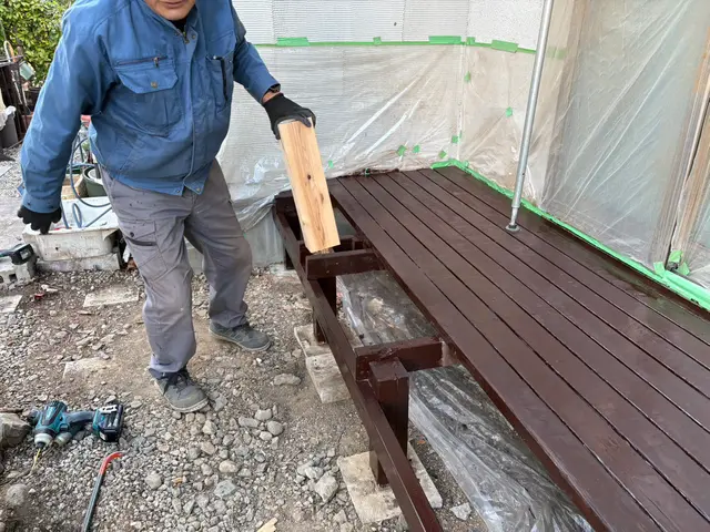 ウッドデッキの事ならおまかせください！補修、増設、新設サービスの画像