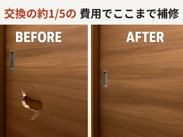 ドア交換せずキレイに再生｜費用を抑えて自然な仕上がり（施工実績5,000件以上）サービスの画像