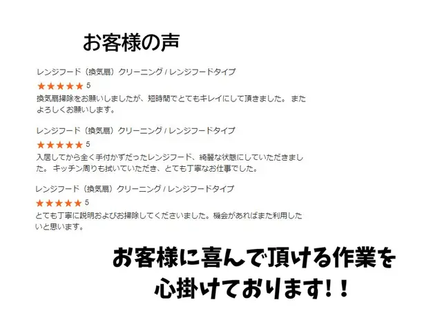 丁寧にな作業でお客様に安心と喜びを提供しております！サービスの画像