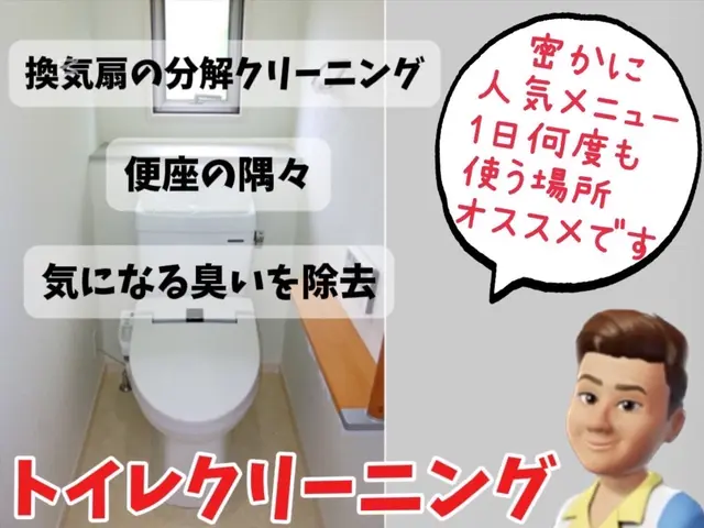 プロフェッショナルな細かな技術が人気です★1番キレイにしたいトイレ掃除お任せっ★サービスの画像