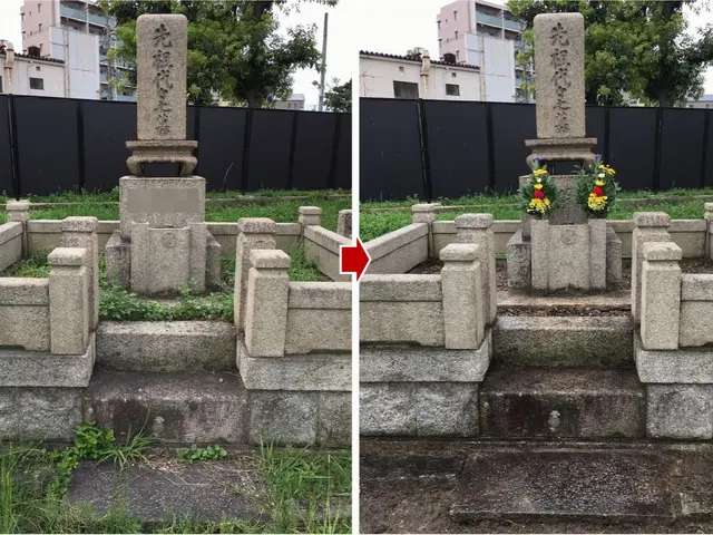 お墓参り代行サービス　親切丁寧を心掛けて作業させていただきます。花代込サービスの画像