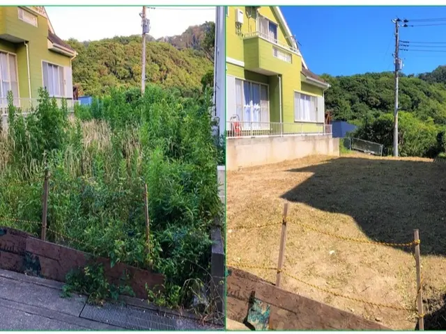 【お庭ケアサービス】空地・お庭・斜面・駐車場の草刈りはお任せください！サービスの画像