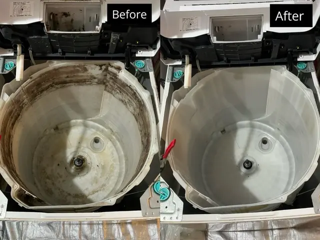 小さなお子さまのために◎縦型洗濯機の分解洗浄！サービスの画像