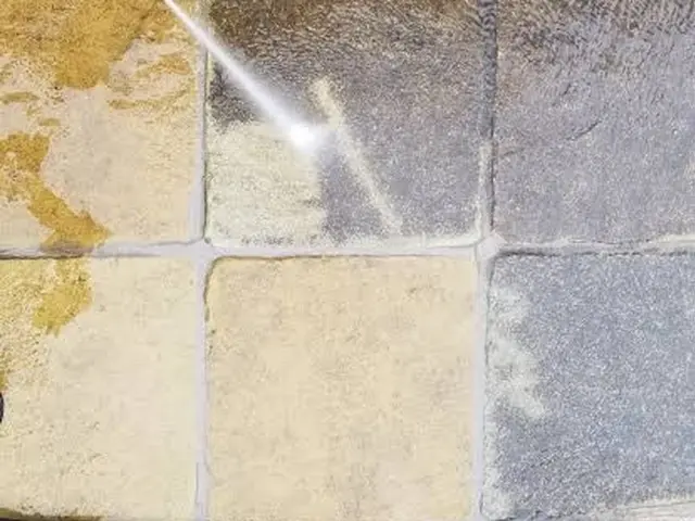 玄関アプローチや駐車場・塀の苔や黒ずみ汚れをスッキリ綺麗に♪サービスの画像