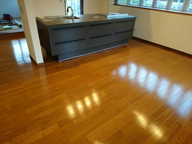 フロア（水性）アクアガードコーティング　抗菌・防カビ剤入　女性スタッフ指定可能サービスの画像