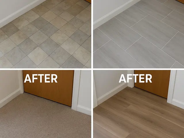 経験と知識で安心施工！防音対応も可能なフロアタイル張替え（重ね張り）サービスの画像