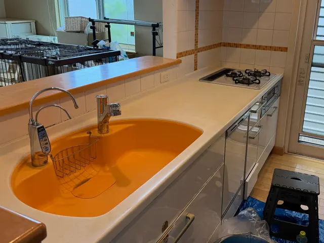 レンジフード、キッチン、お風呂の3点セットでお得になっております！サービスの画像