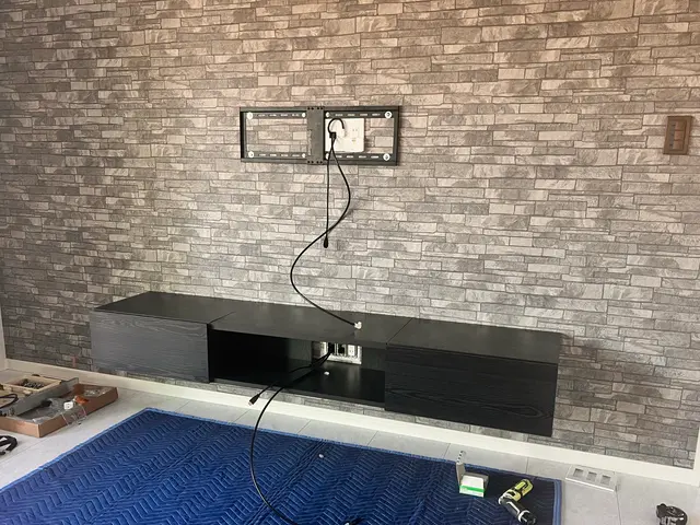 新築、店舗、その他　壁掛けテレビ設置ならお任せ下さい♪誰もが憧れる壁掛けテレビ☆サービスの画像
